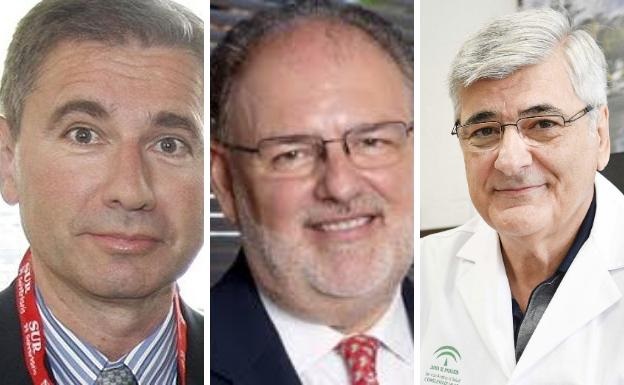 De izquierda a derecha, Miguel Moreno Verdugo, Miguel Ángel Guzmán y Víctor Baena. hosplim1