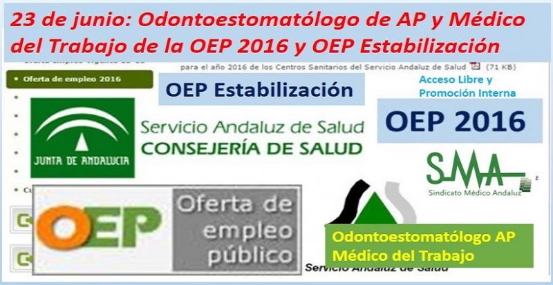 Mañana 23 de junio se inicia la OEP de estabilización con las pruebas para Odontoestomatólogo de AP y Médico del Trabajo OPEODMT